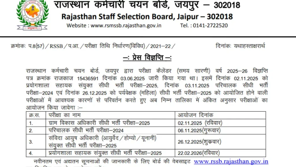 ग्राम विकास अधिकारी परीक्षा 2025