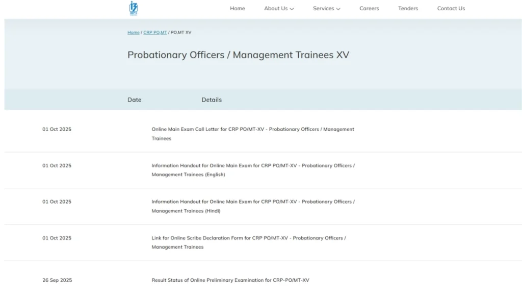 IBPS PO Main Exam Date 2025 Out