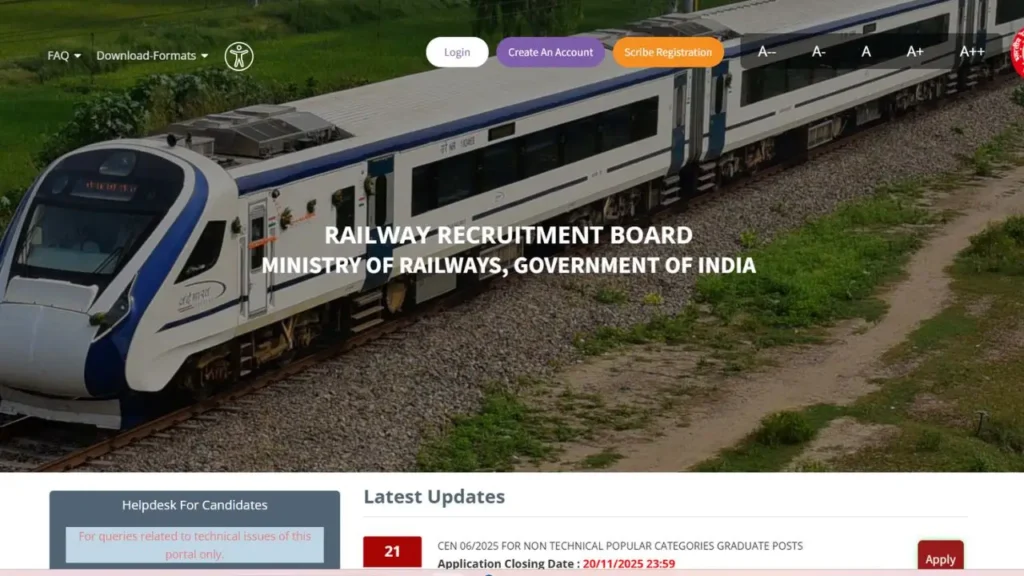 RRB NTPC 2025 Vacancy List Zone Wise