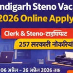 Chandigarh Steno Vacancy 2026 Online Apply